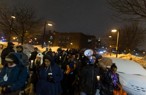 2/22/15 Malcolm X/Tamir Rice Vigil in Roxbury