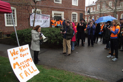 Harvard Fossil Fuel Divestment Rally