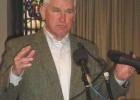 BU International Relations Professor ANDREW BACEVICH speaking Feb 8 2014 during MA Peace Action Annual Meeting